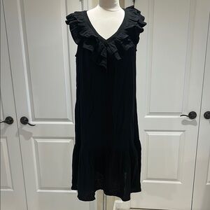 New Chicos Elegant Black Ruffle Dress